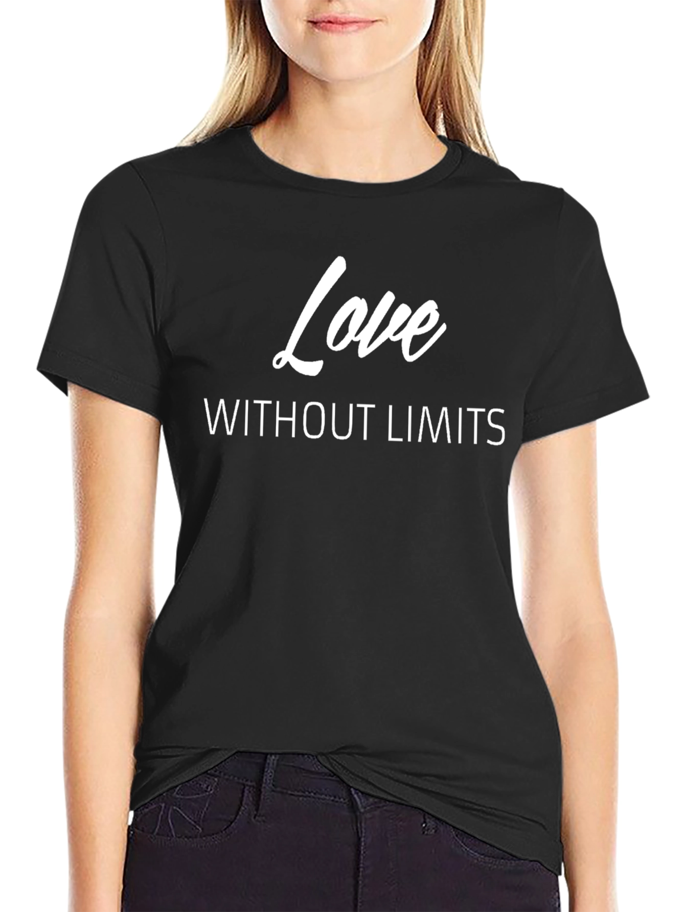 Love Without Limits Graphic Tee - Stylish Black T-Shirt