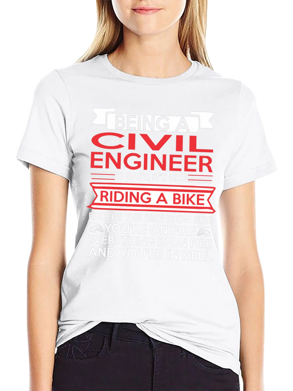 Civil Engineer On Fire T-Shirt