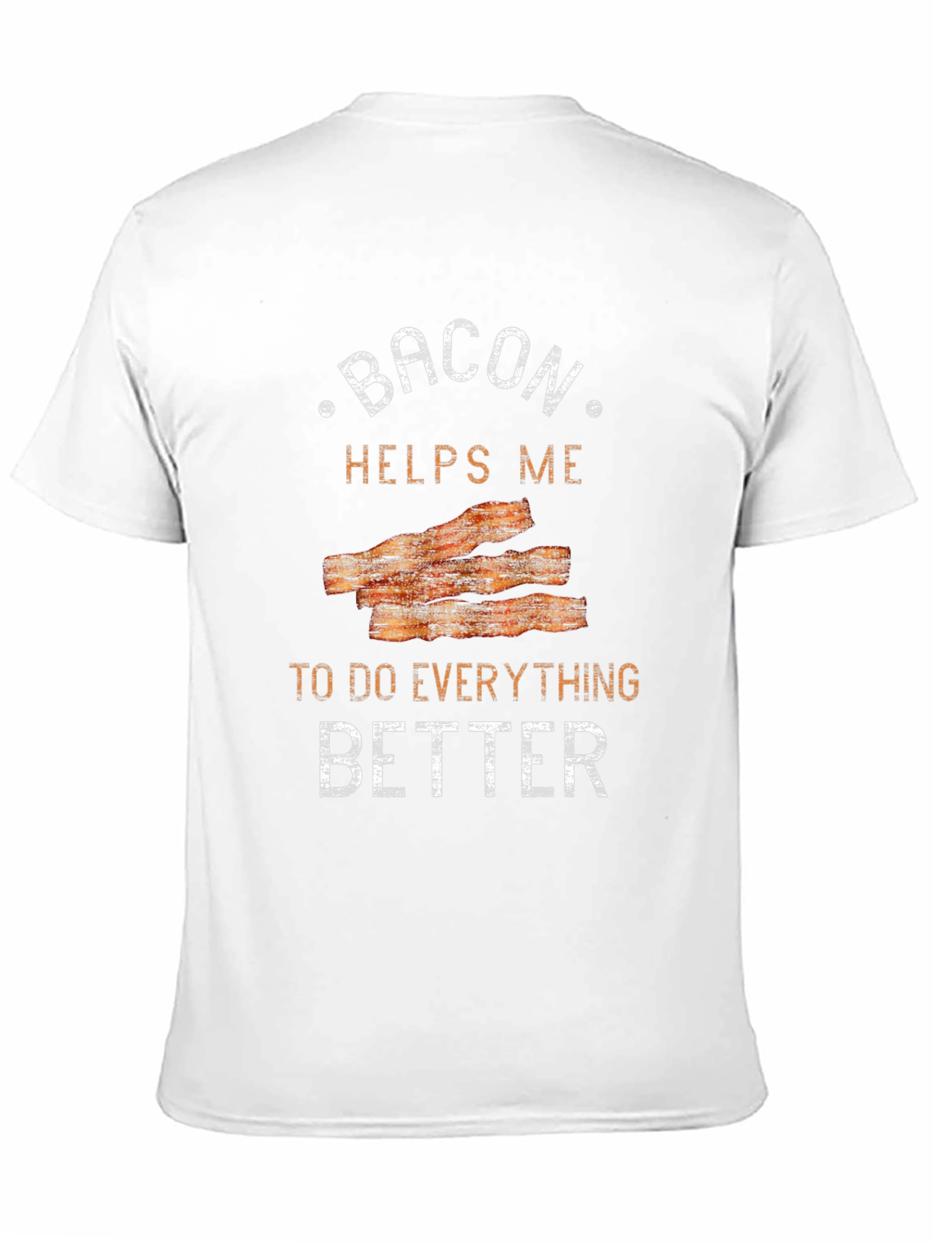 Bacon Helps Me Tee - Funny Food Shirt