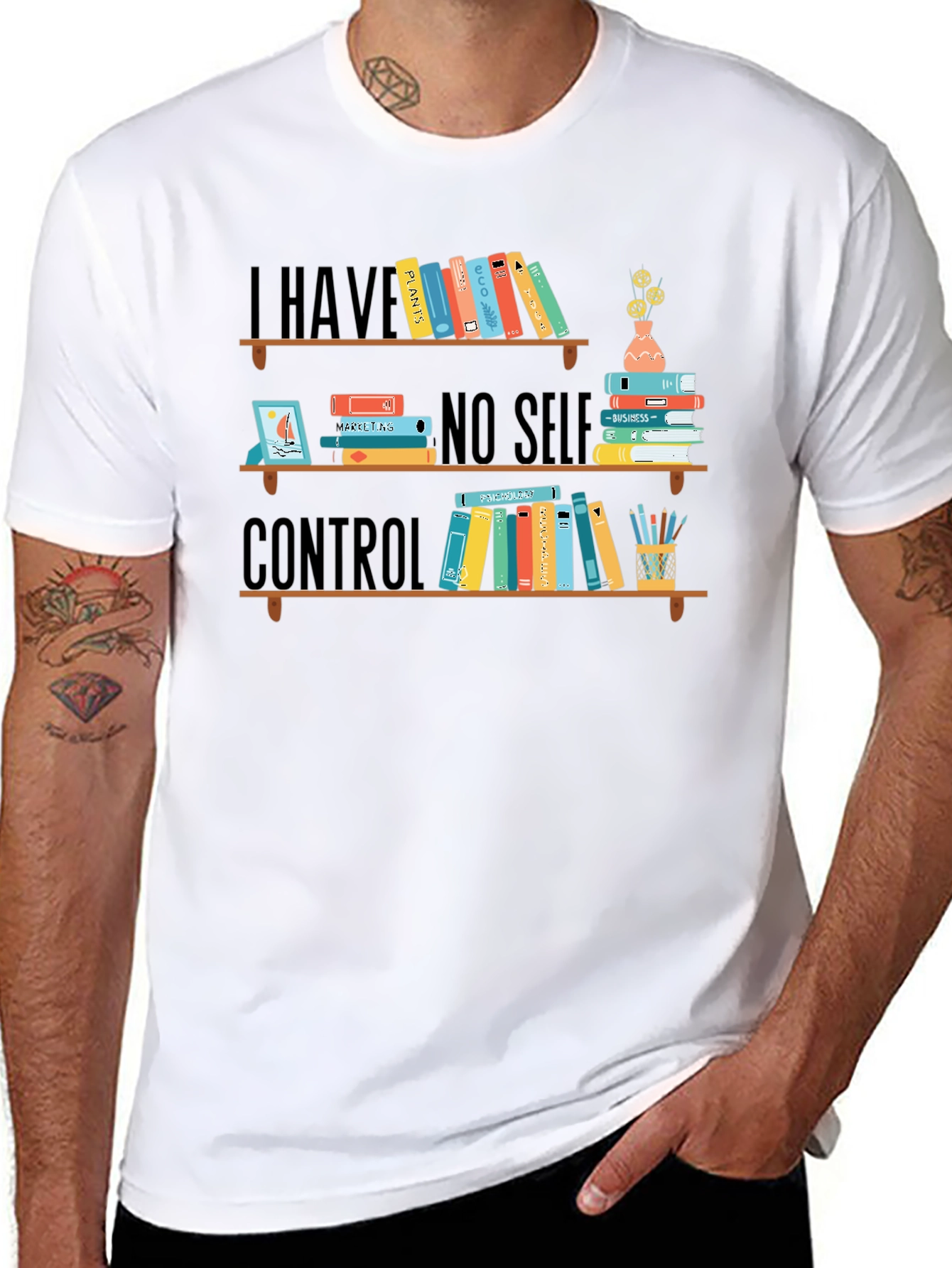 Book Lover T-Shirt: I Have No Self Control