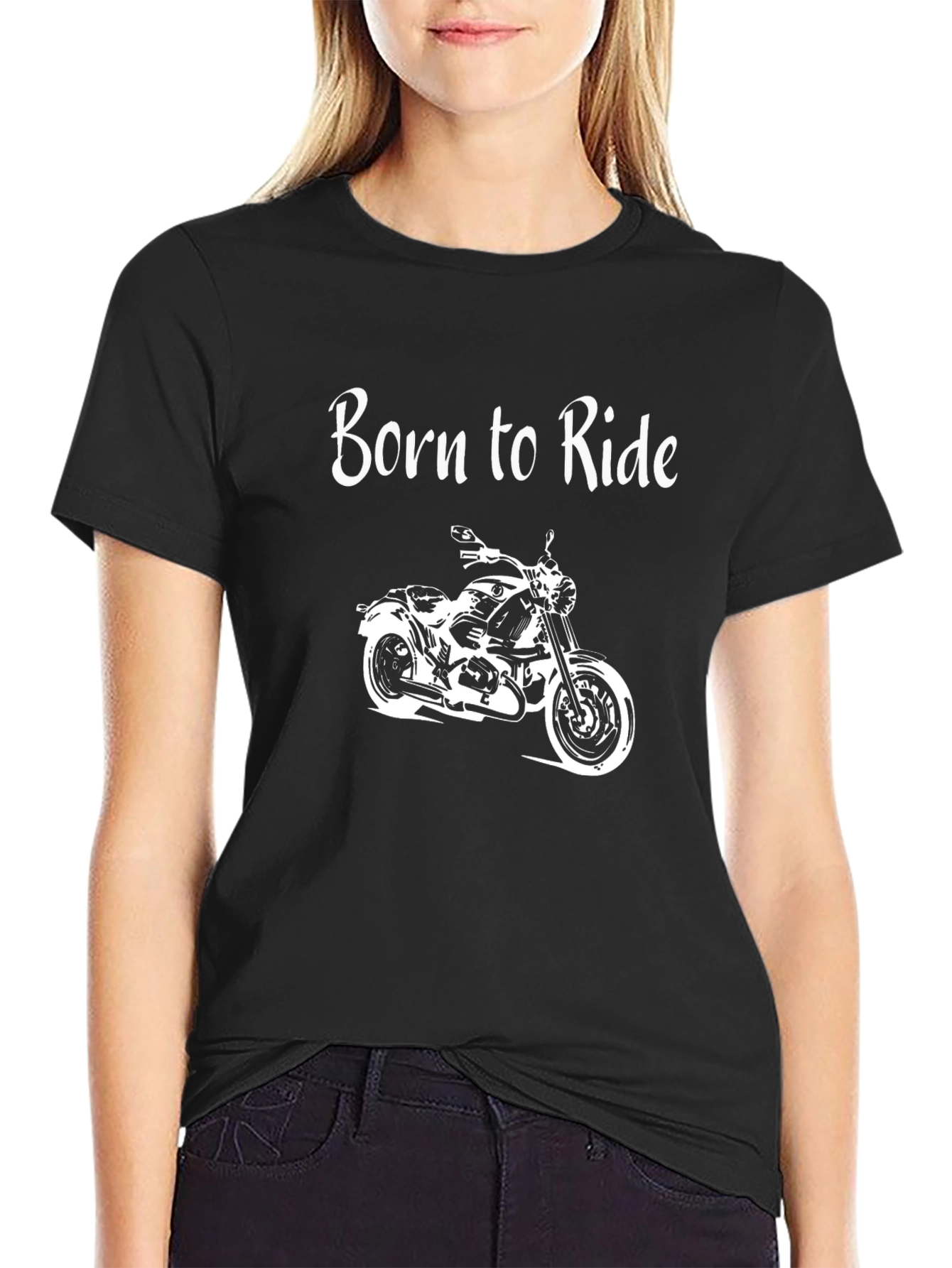 Born to Ride Motorcycle Graphic T-Shirt