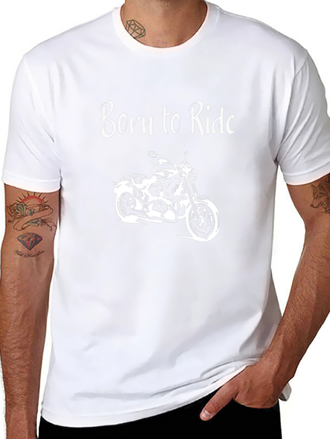 Born to Ride Motorcycle Graphic T-Shirt