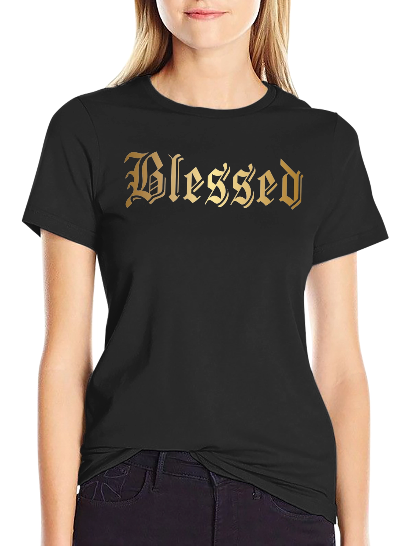 Blessed Black T-Shirt - Religious Inspired Graphic Tee