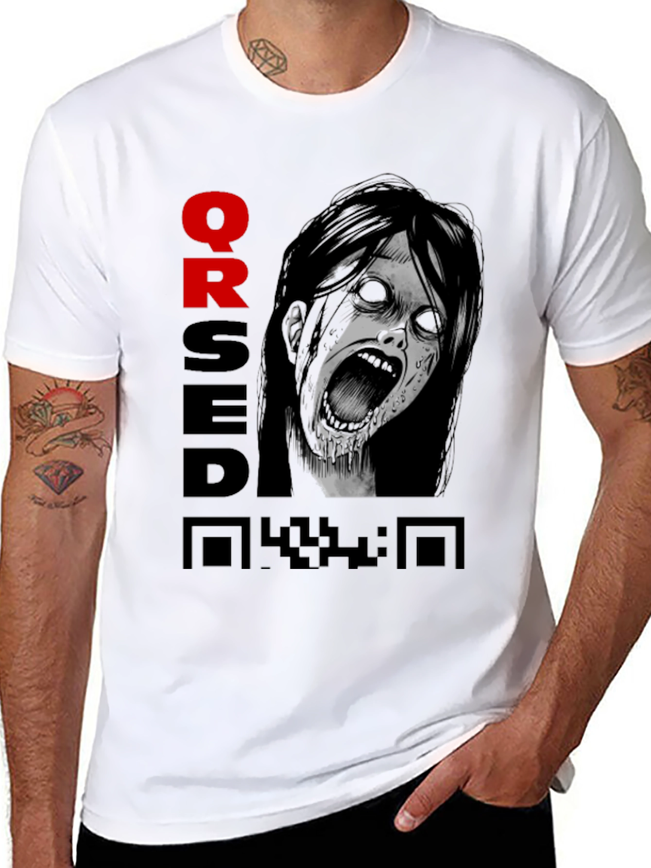 Cursed QR Code Graphic Tee