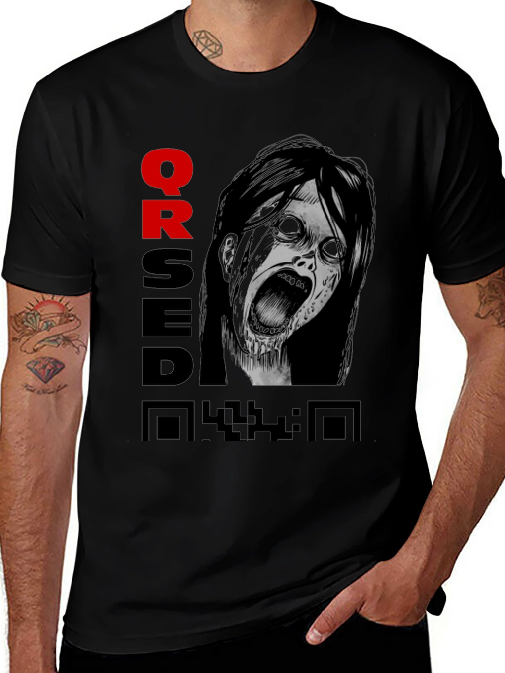Cursed QR Code Graphic Tee