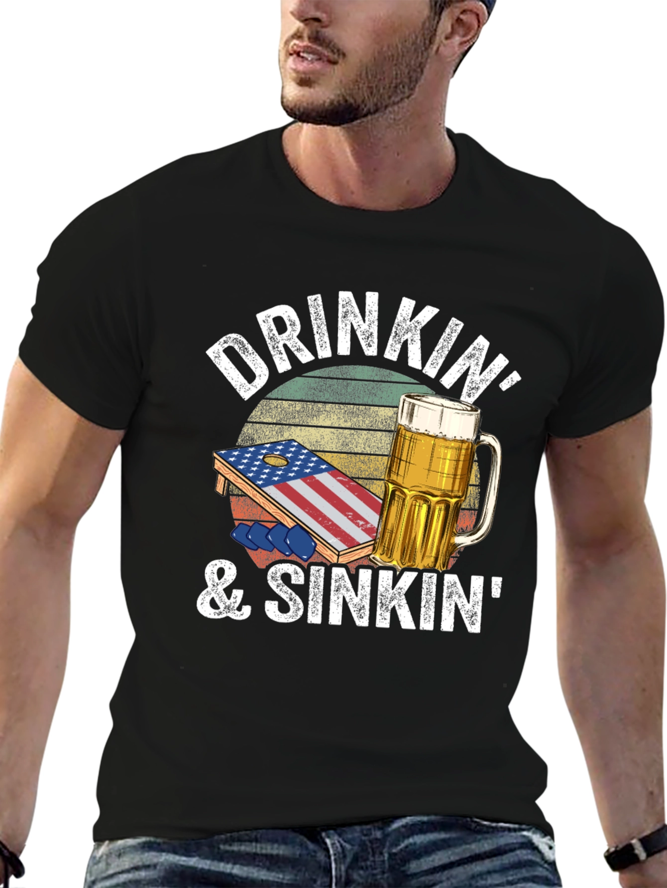 Drinkin & Sinkin Cornhole T-Shirt