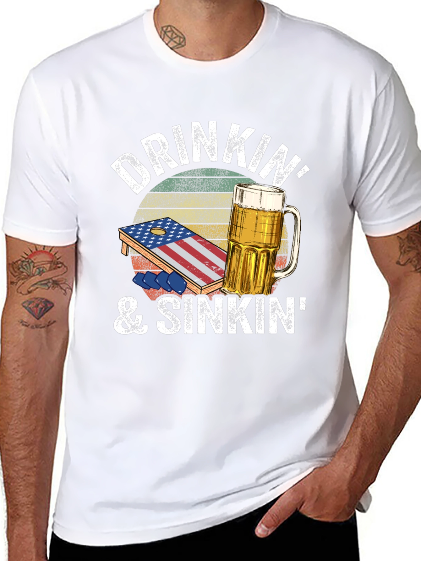 Drinkin & Sinkin Cornhole T-Shirt