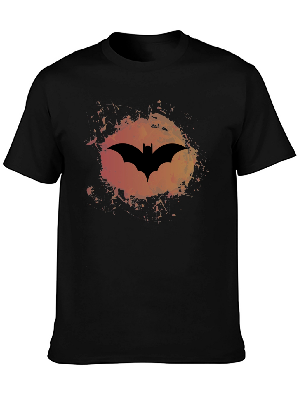 Batman Logo Graphic Print Mens Black T-Shirt
