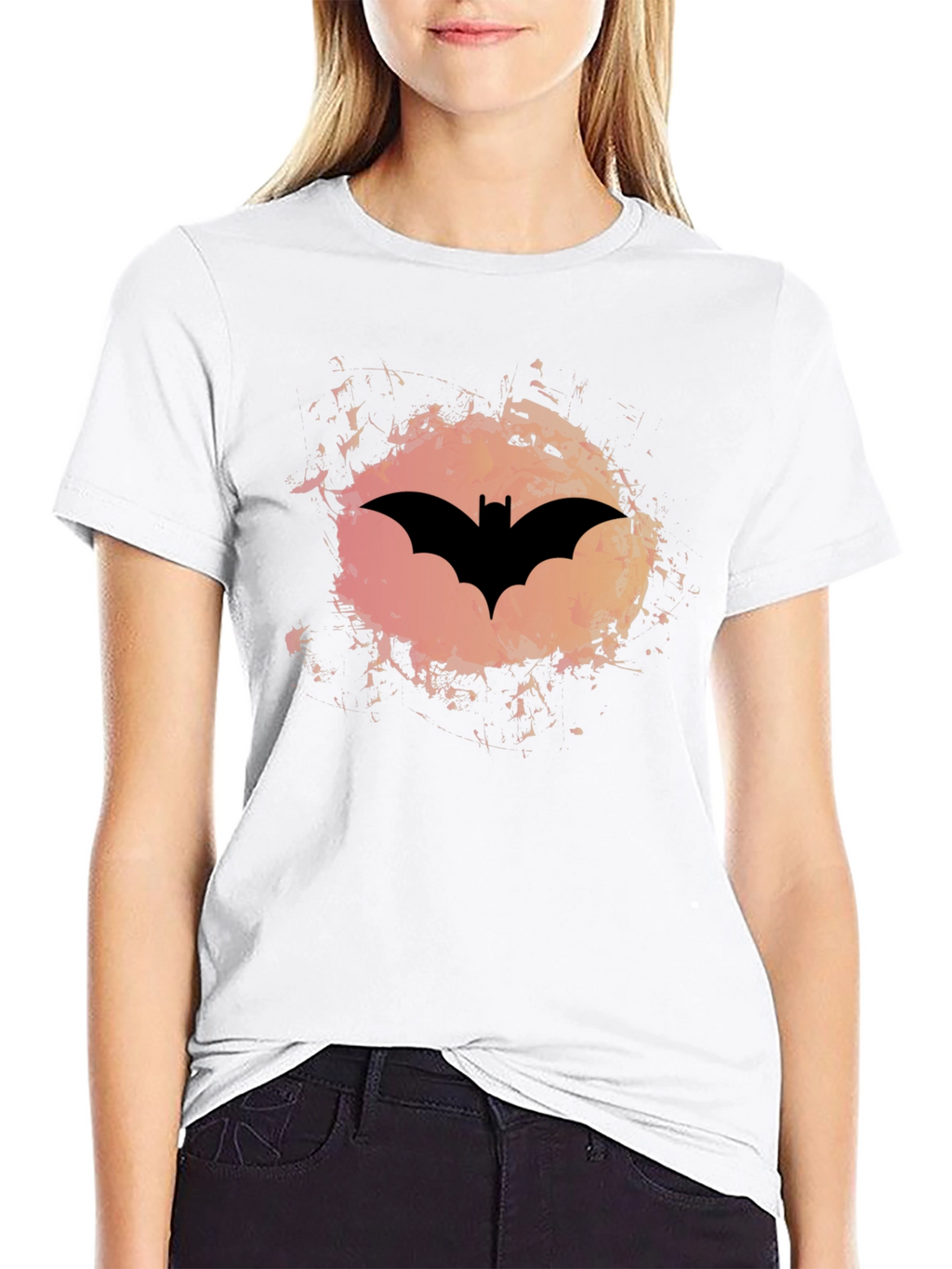 Batman Logo Graphic Print Mens Black T-Shirt