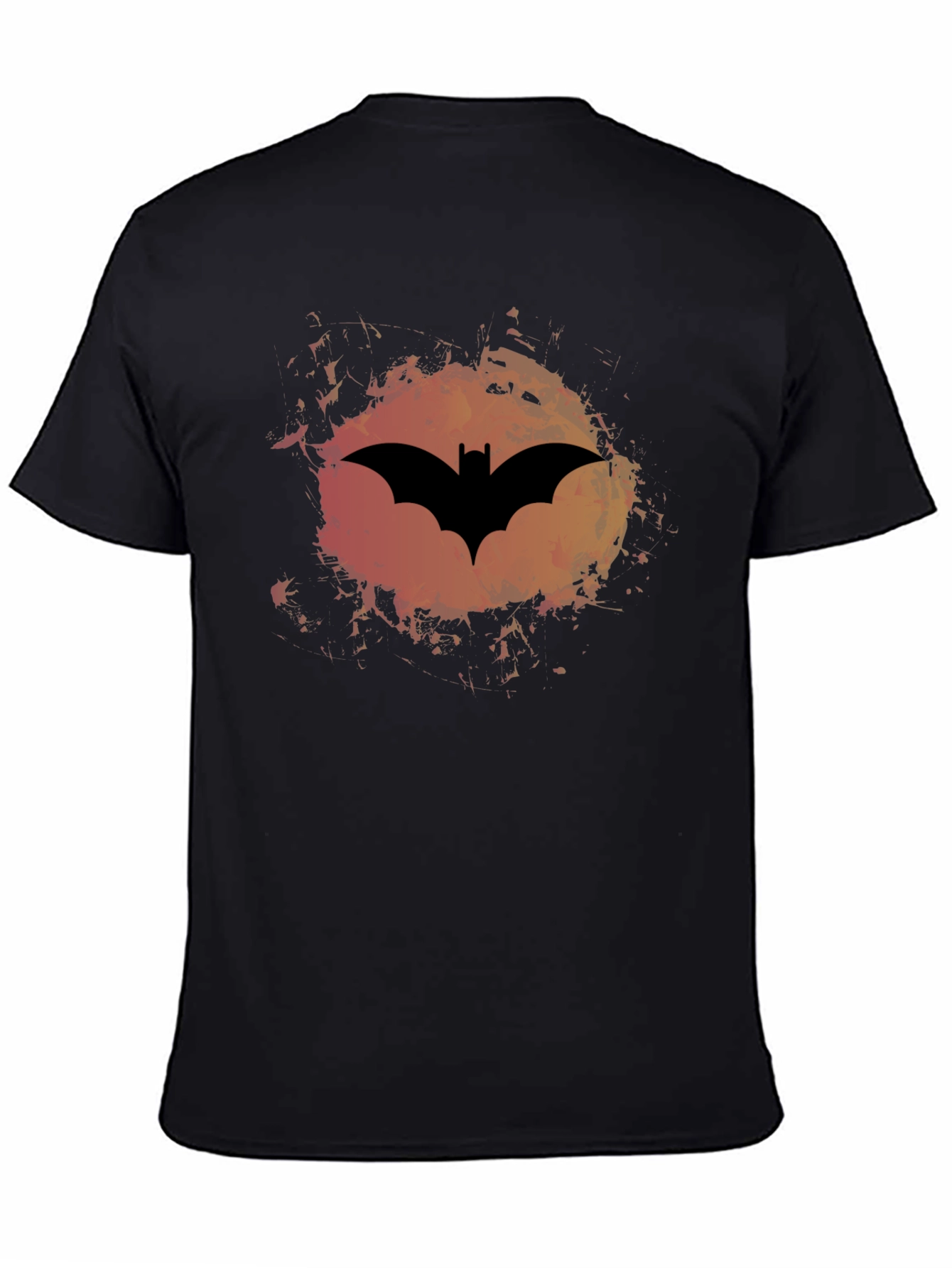 Batman Logo Graphic Print Mens Black T-Shirt