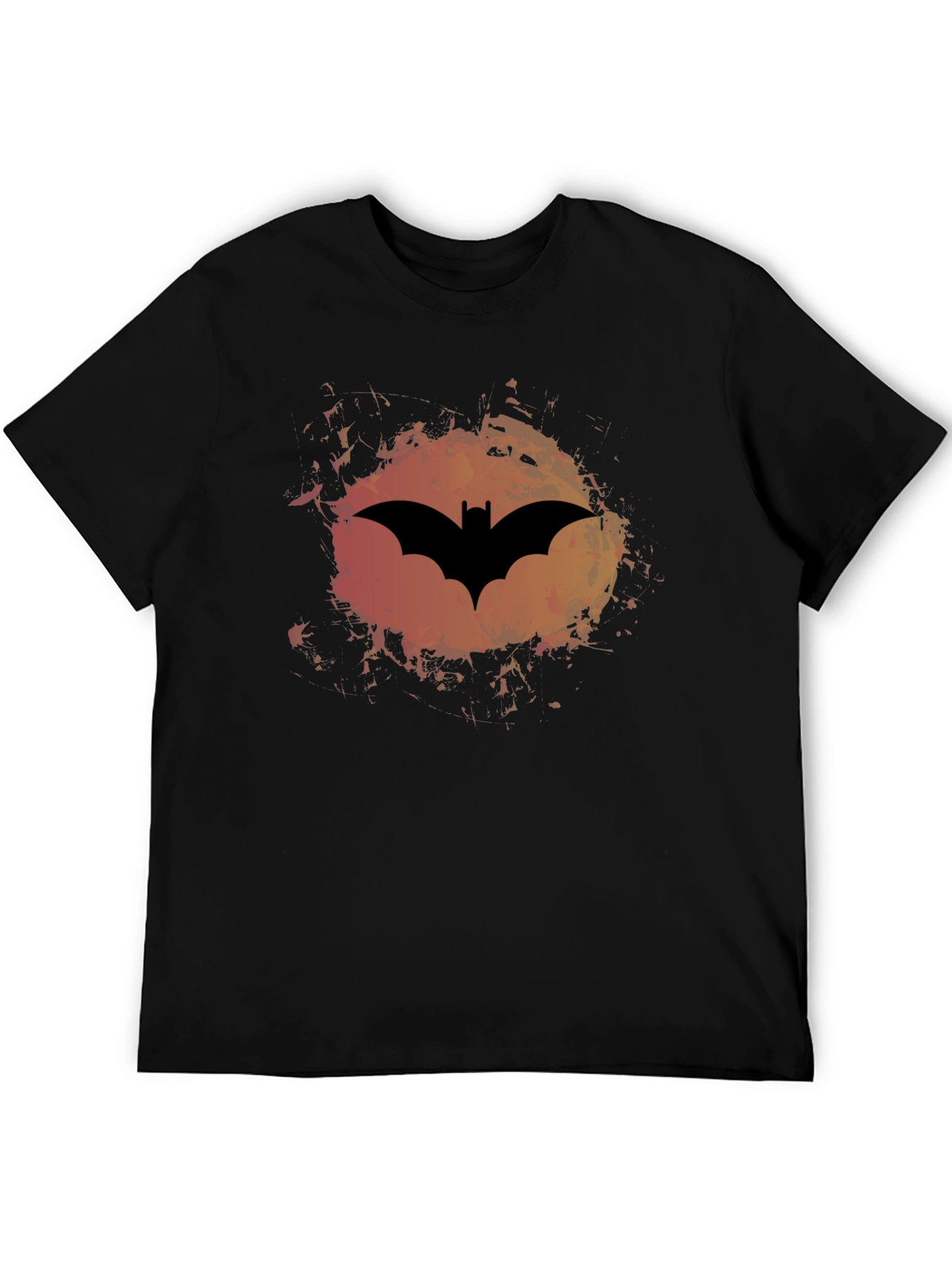 Batman Logo Graphic Print Mens Black T-Shirt