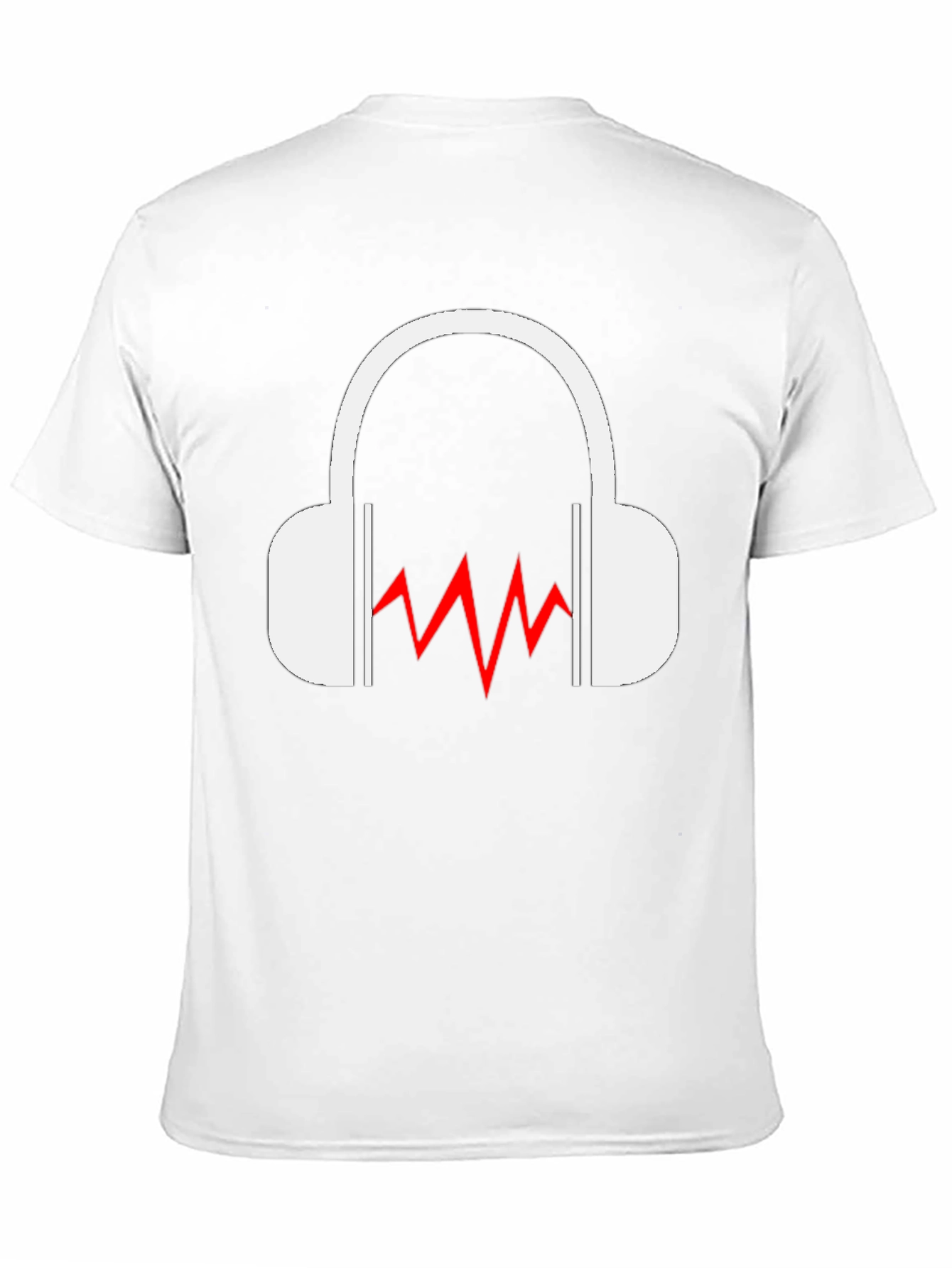 Cool Black T-Shirt - Headphones & Sound Wave Graphic