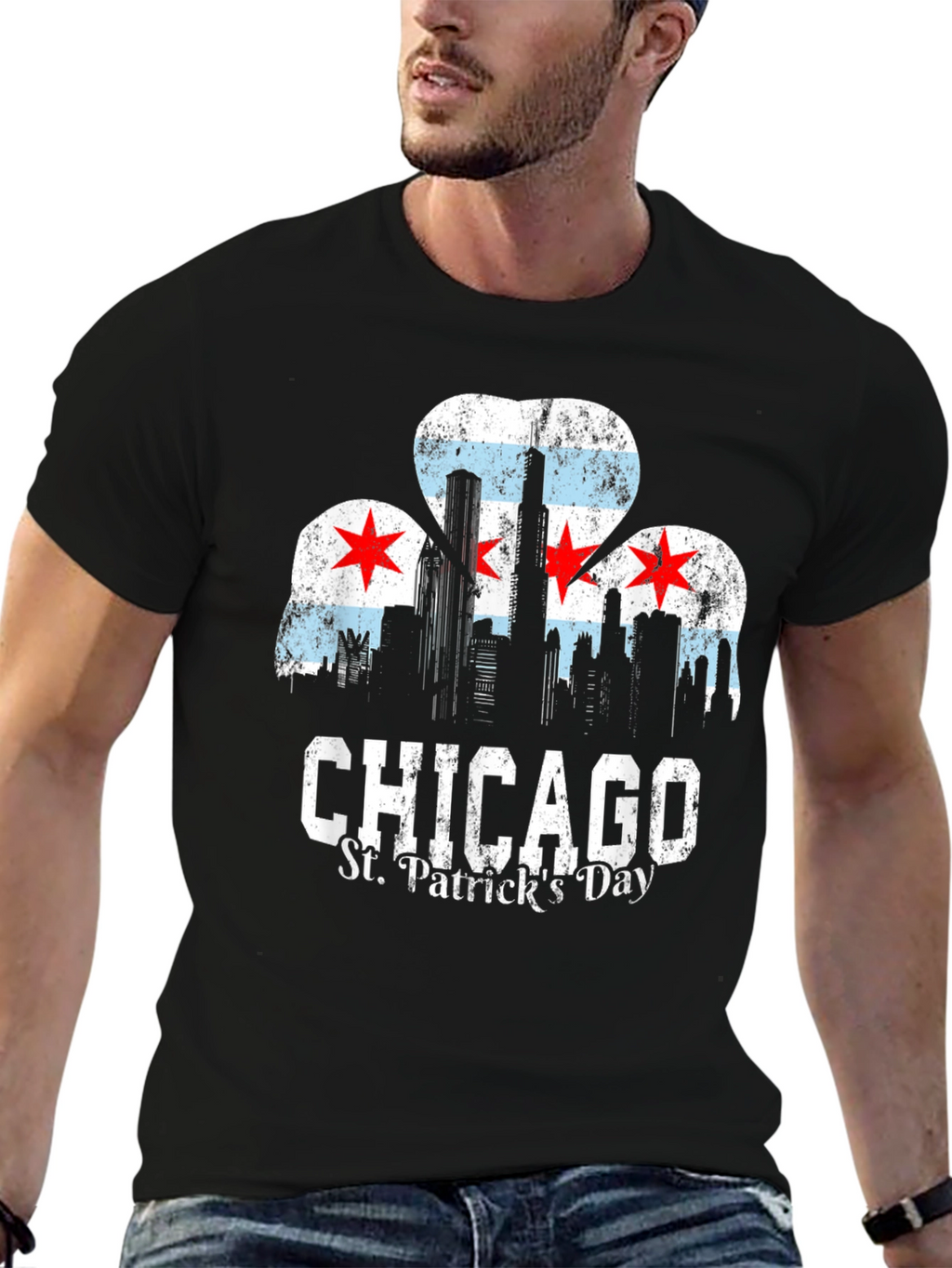 Chicago St. Patricks Day Shamrock T-Shirt