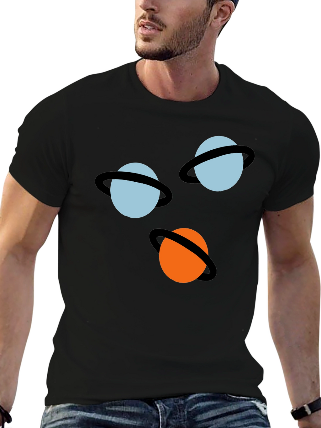 Planetary Style Black Graphic Tee