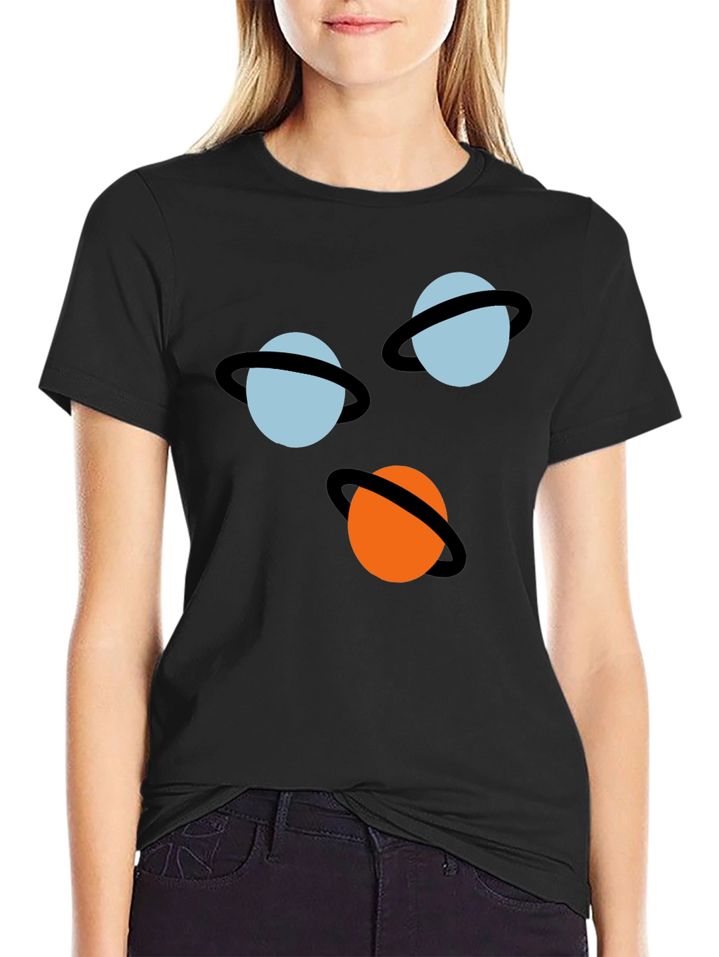 Planetary Style Black Graphic Tee