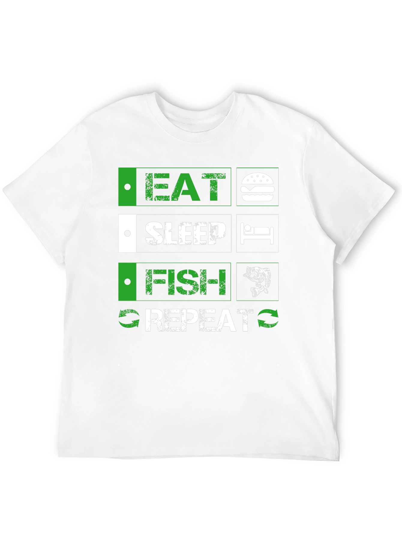 Eat Sleep Fish Repeat Graphic Tee
