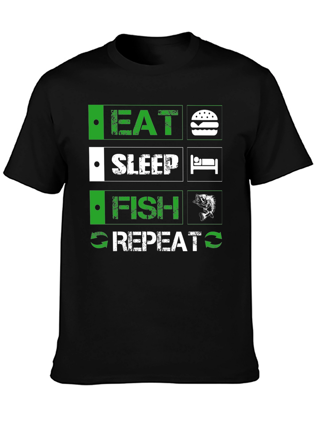 Eat Sleep Fish Repeat Graphic Tee