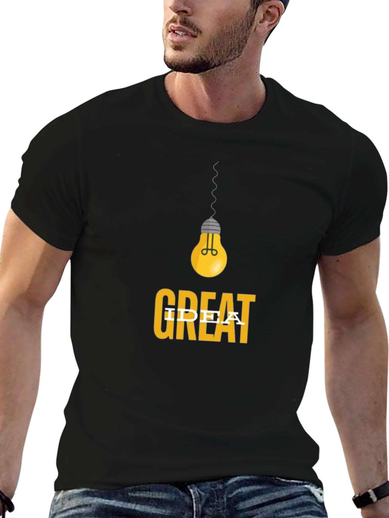 Great Idea T-Shirt - Mens Black Graphic Tee
