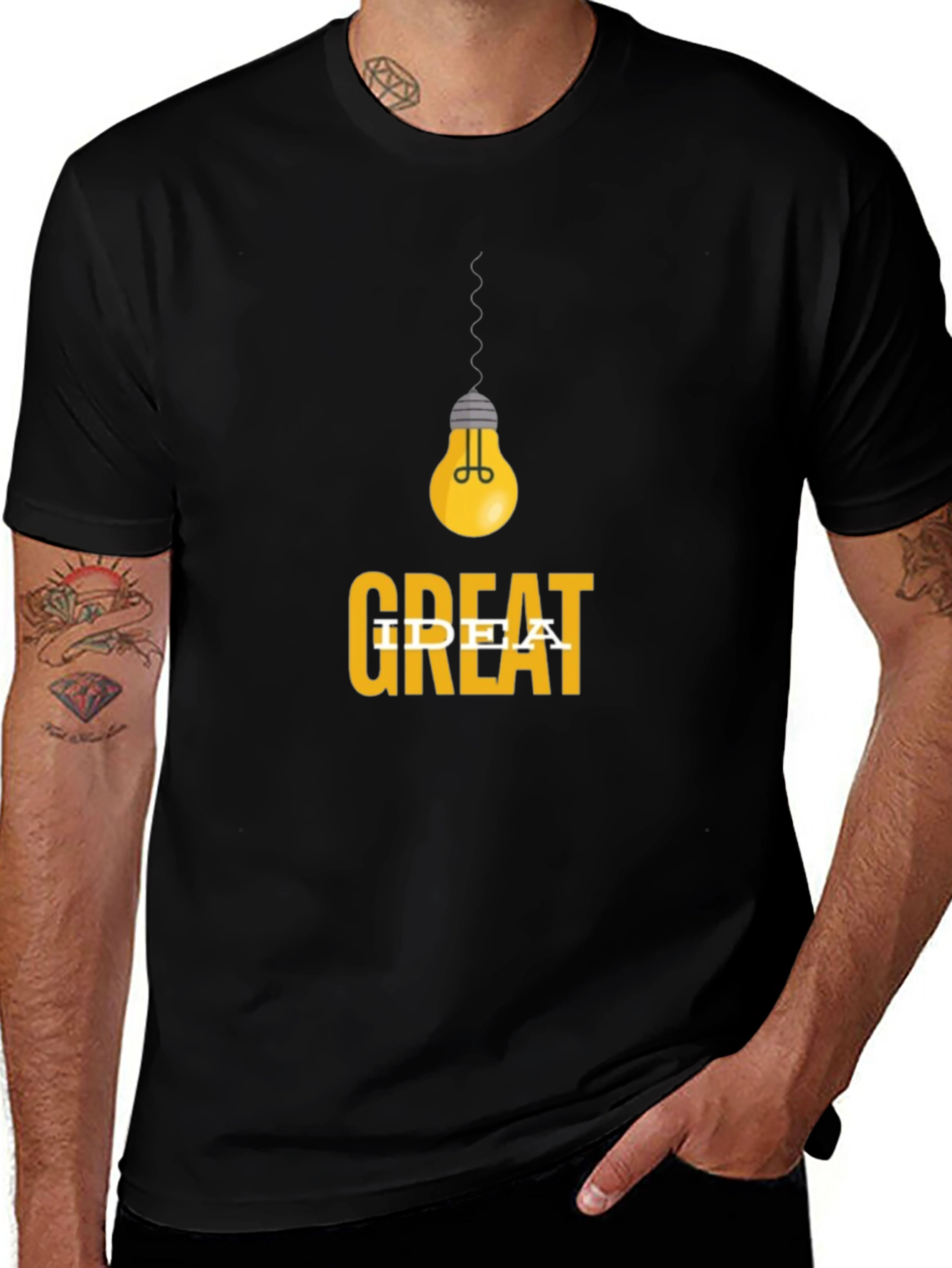 Great Idea T-Shirt - Mens Black Graphic Tee