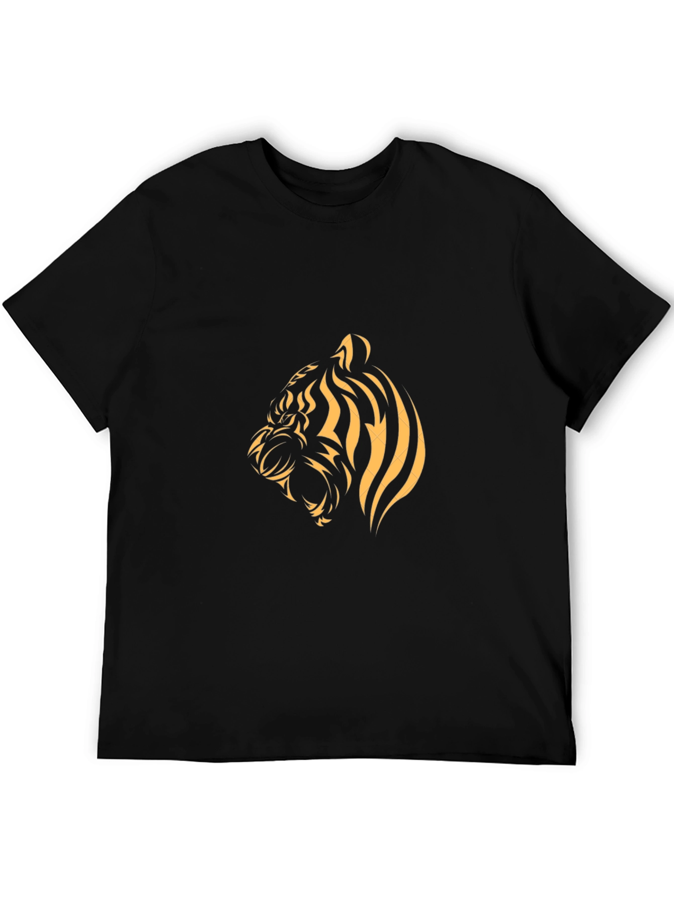 Black Tiger Graphic Tee - Bold Animal Print T-Shirt