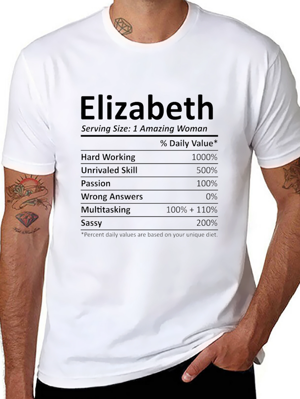 Elizabeth Amazing Woman Novelty T-Shirt