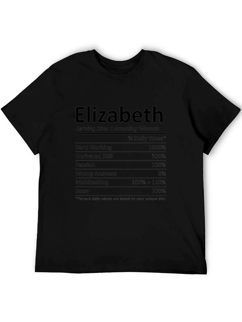 Elizabeth Amazing Woman Novelty T-Shirt