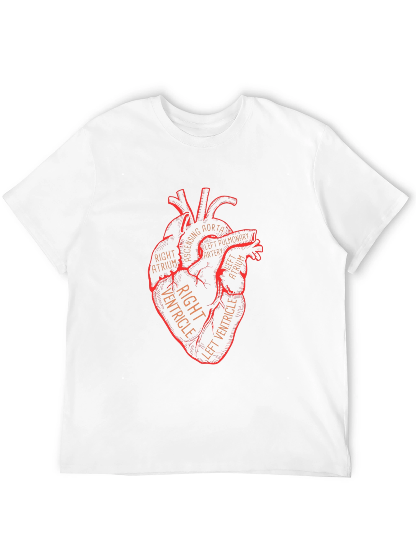 Anatomical Heart Graphic T-Shirt - Black