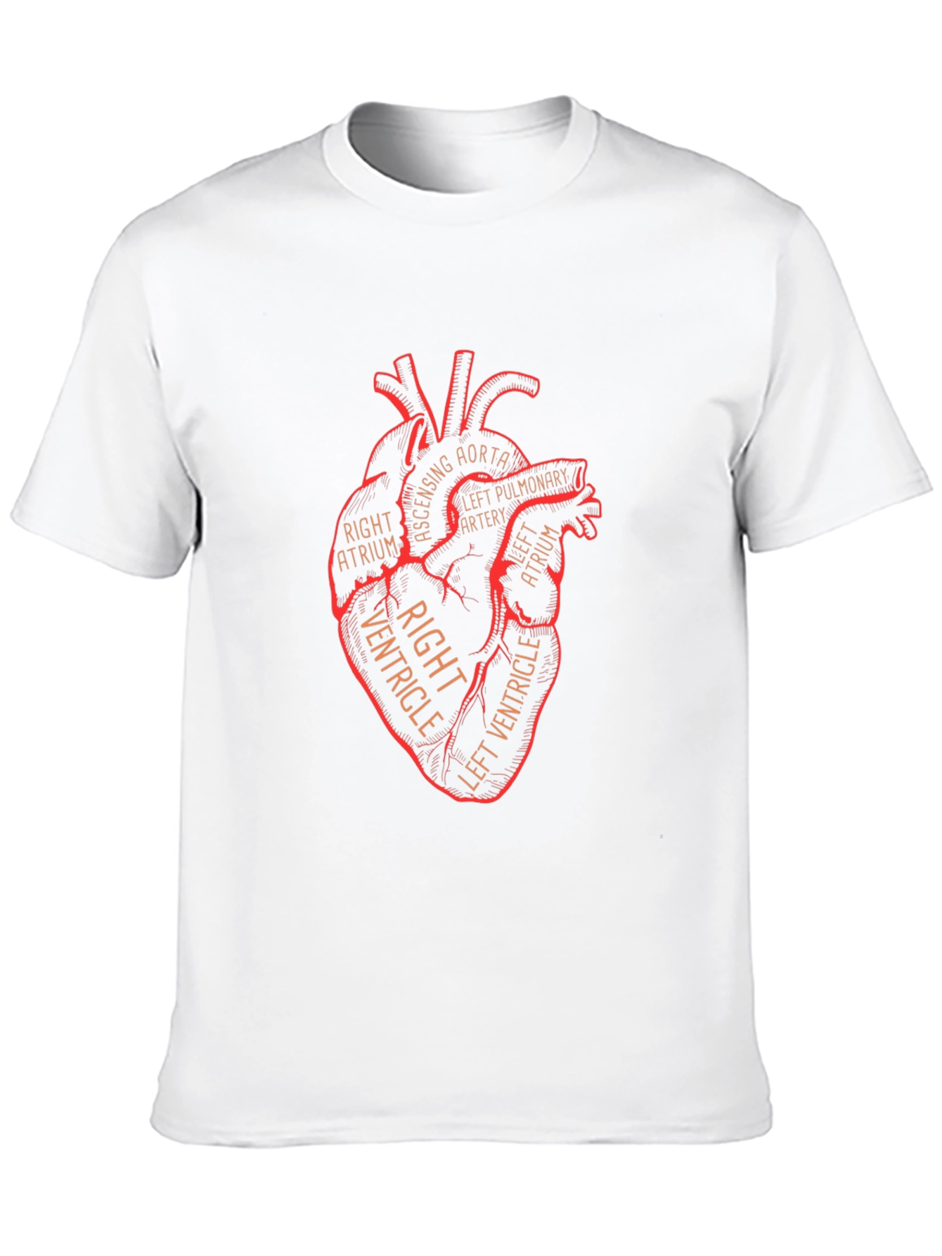 Anatomical Heart Graphic T-Shirt - Black