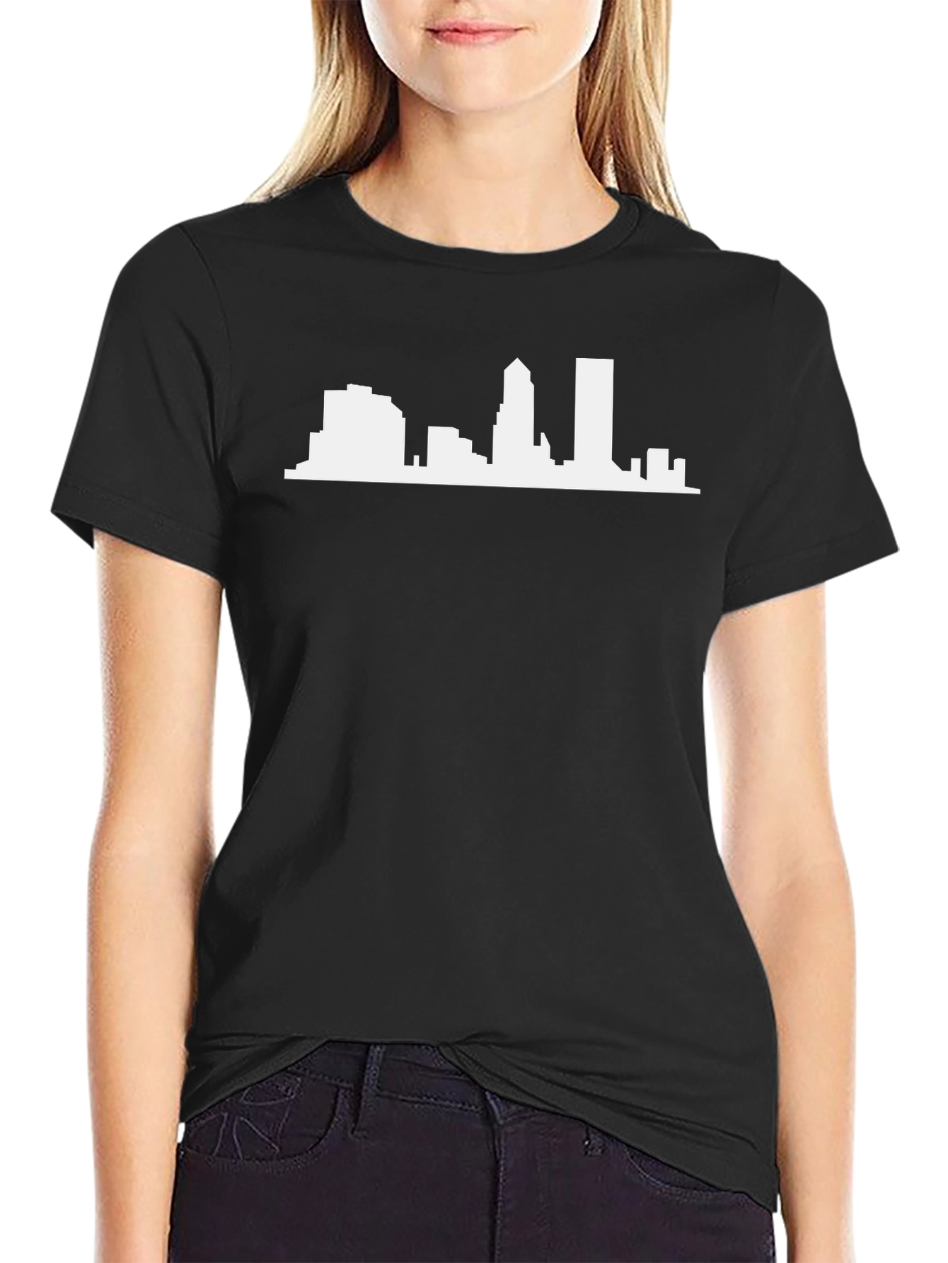 City Skyline Graphic Tee - Black