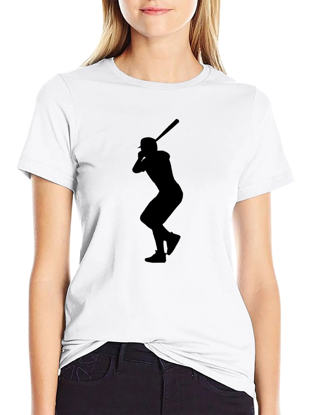 Baseball Player Silhouette Graphic Tee