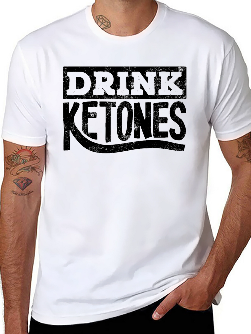Drink Ketones Black Graphic T-Shirt