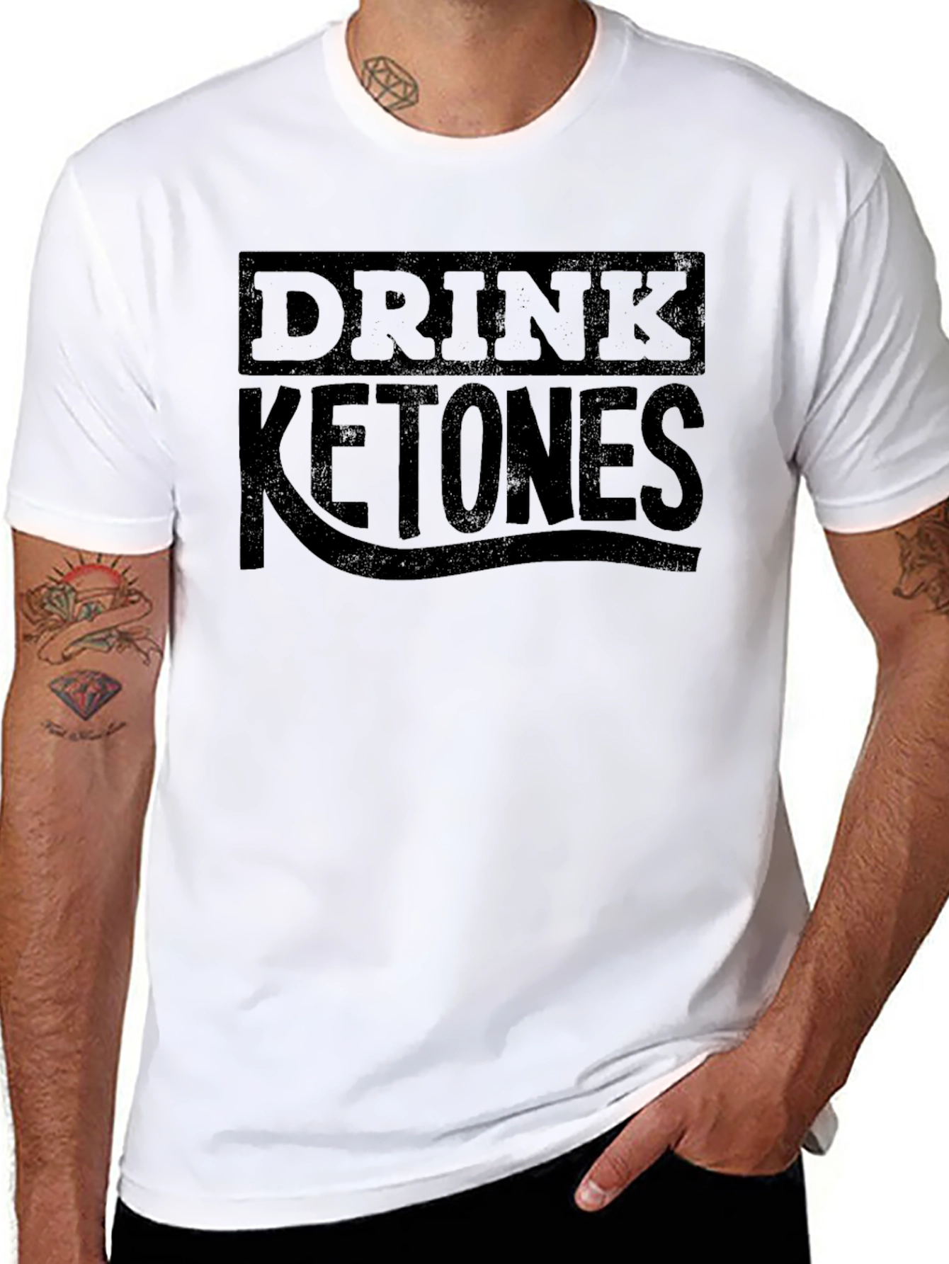 Drink Ketones Black Graphic T-Shirt