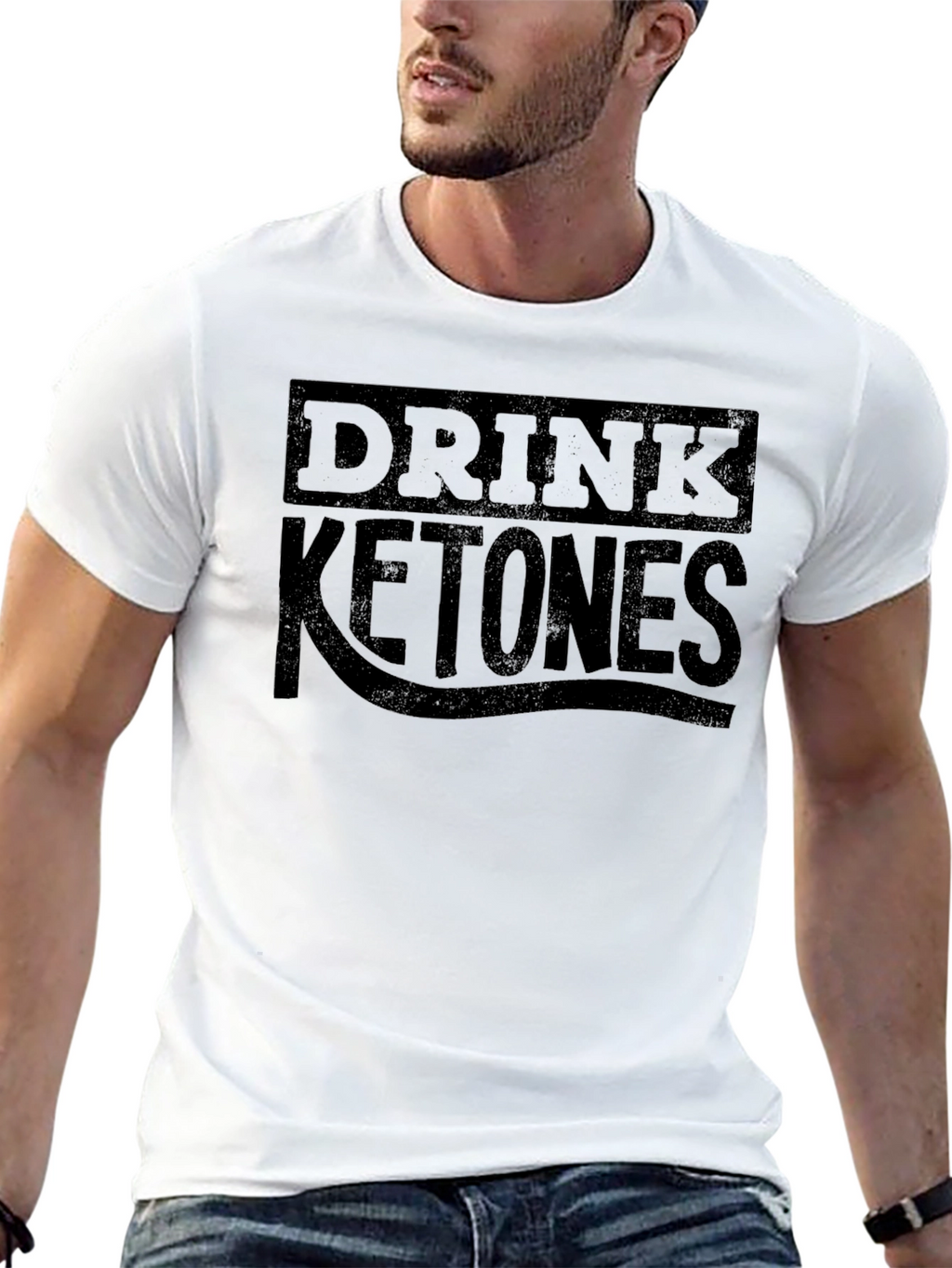 Drink Ketones Black Graphic T-Shirt