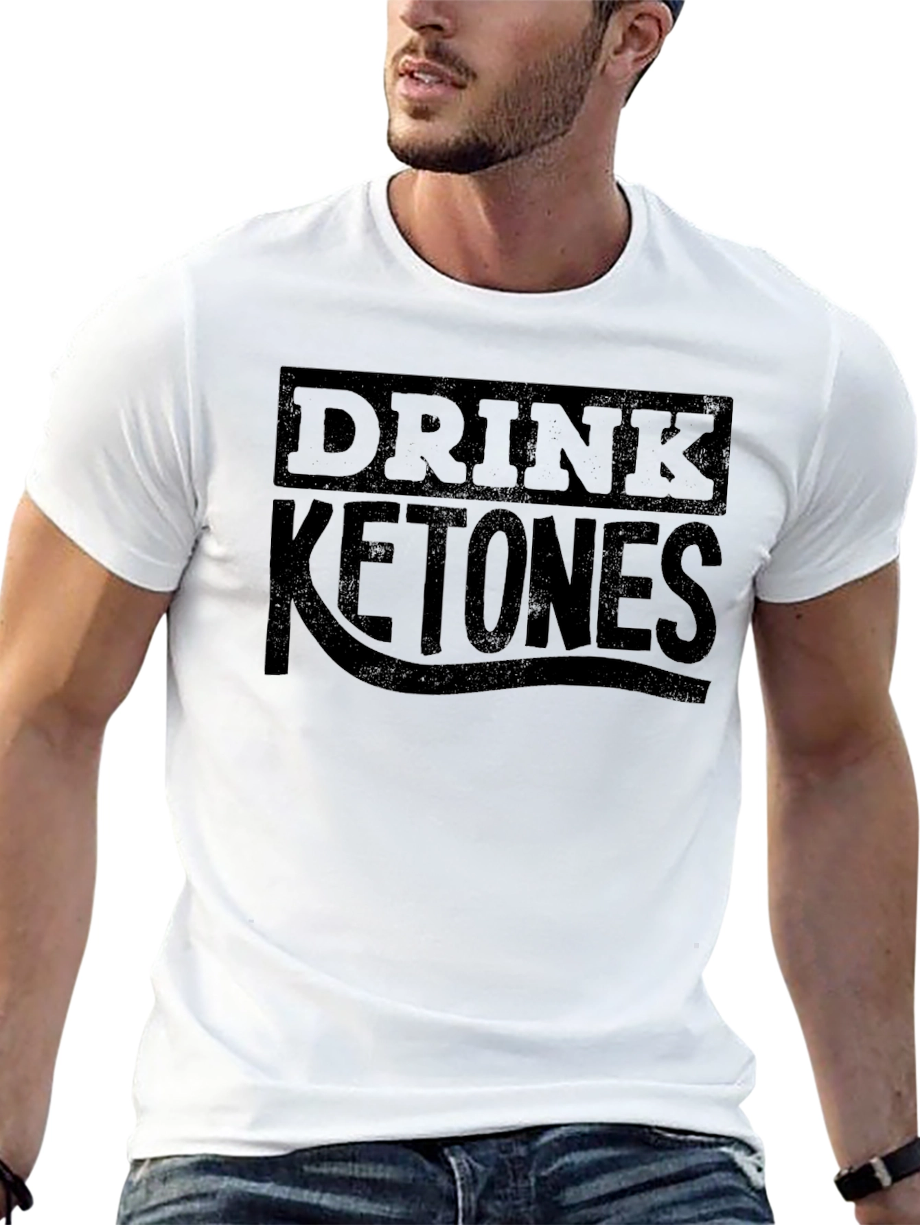 Drink Ketones Black Graphic T-Shirt