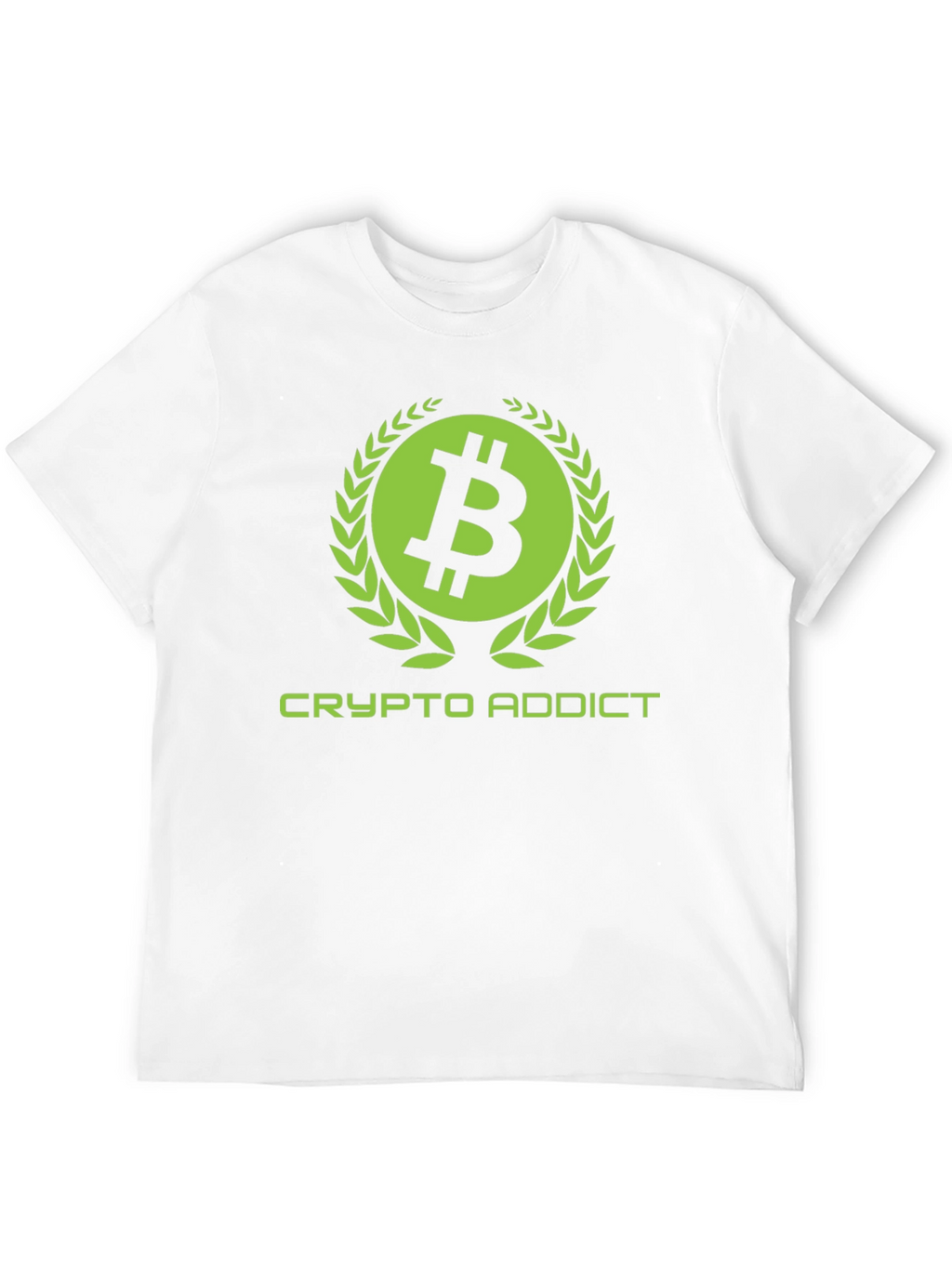 Crypto Addict Black T-Shirt with Bitcoin Design