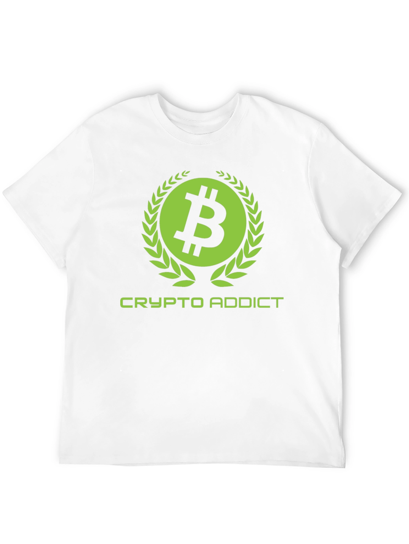 Crypto Addict Black T-Shirt with Bitcoin Design