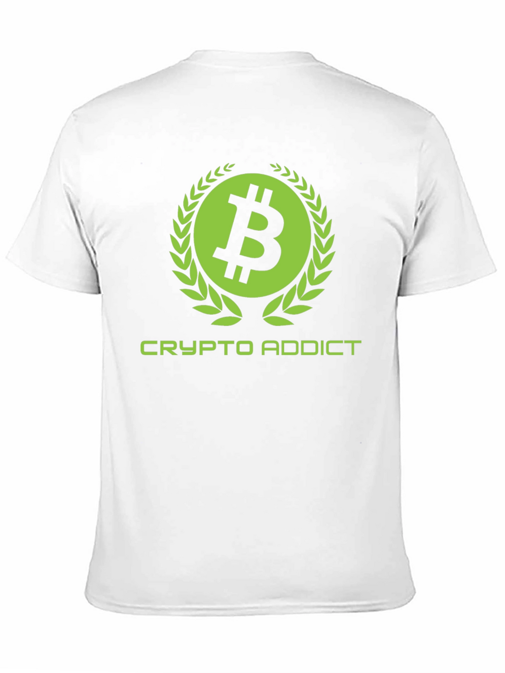 Crypto Addict Black T-Shirt with Bitcoin Design
