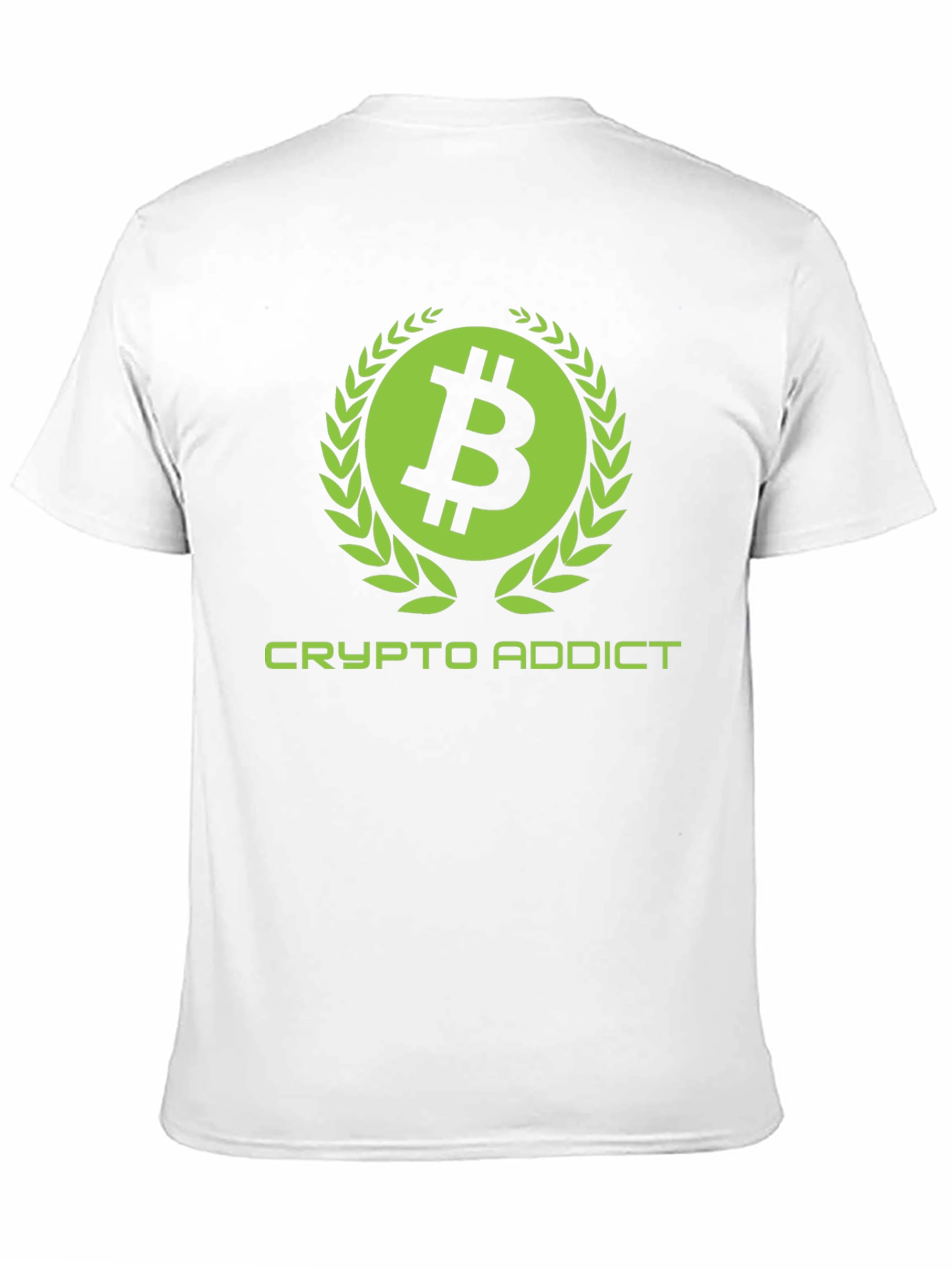 Crypto Addict Black T-Shirt with Bitcoin Design