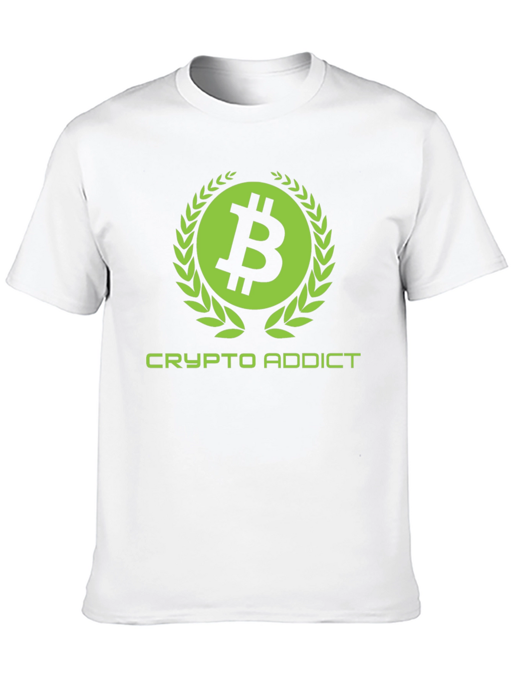 Crypto Addict Black T-Shirt with Bitcoin Design