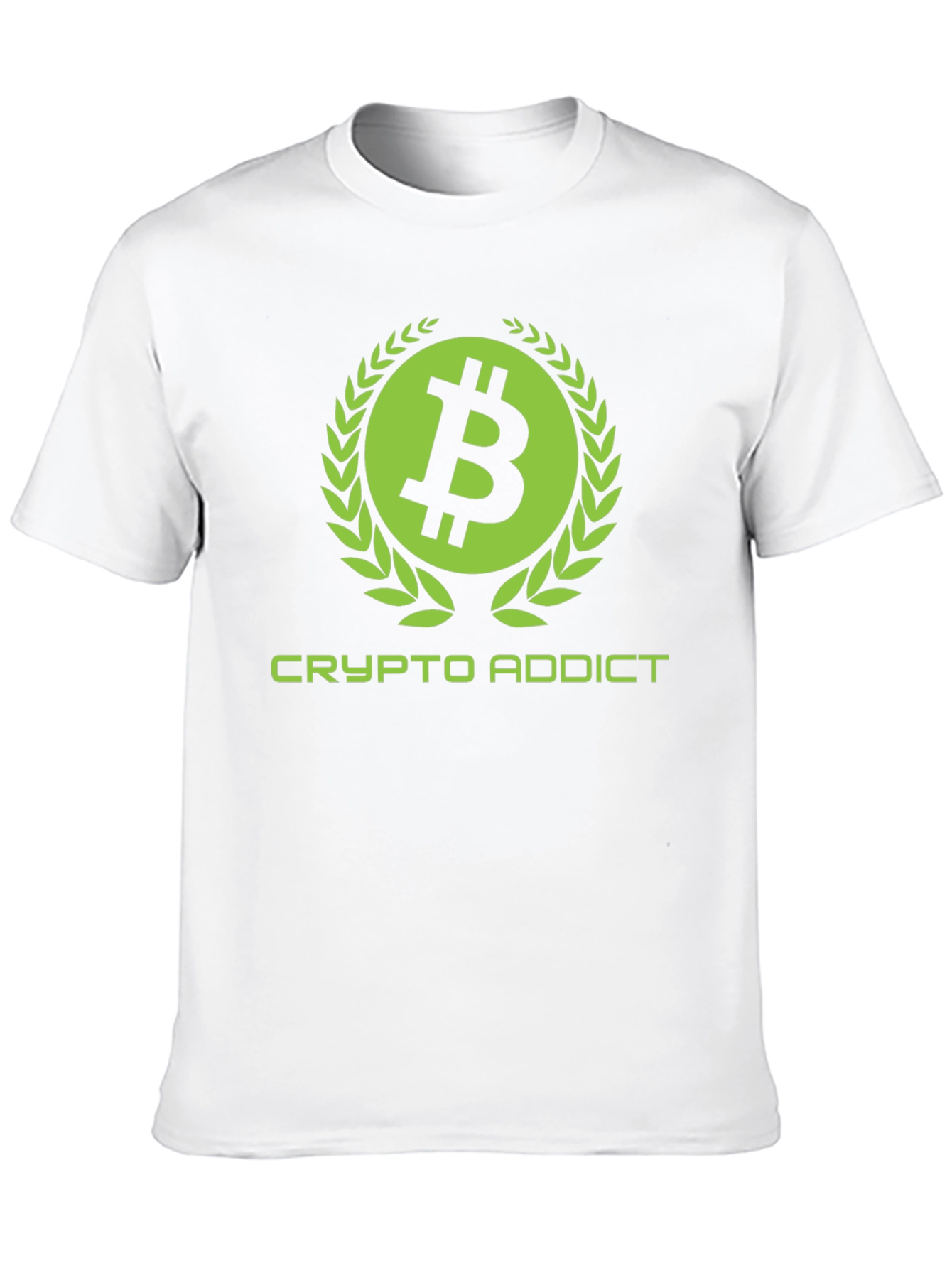 Crypto Addict Black T-Shirt with Bitcoin Design