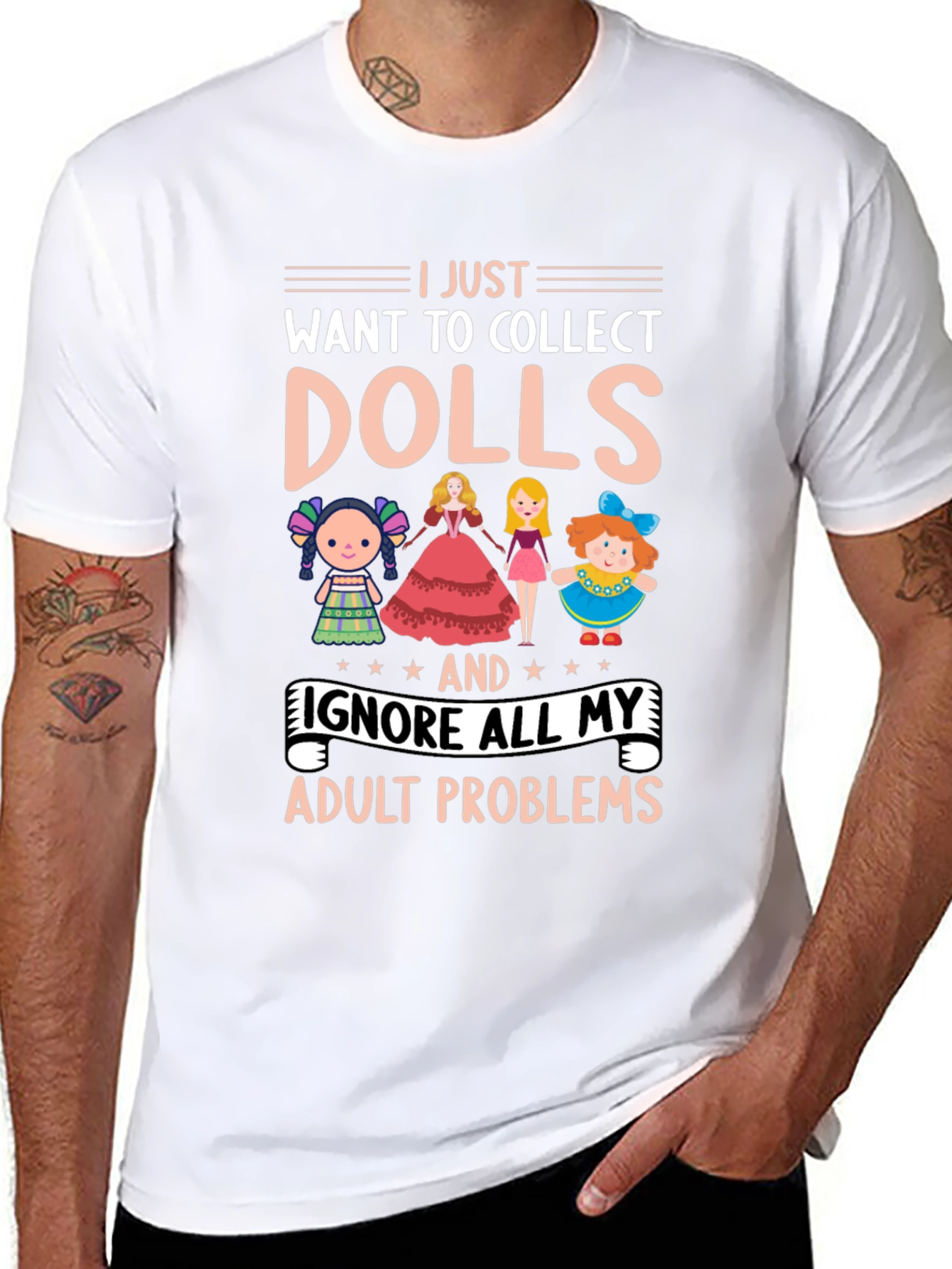Doll Collector T-Shirt - Ignore Adult Problems