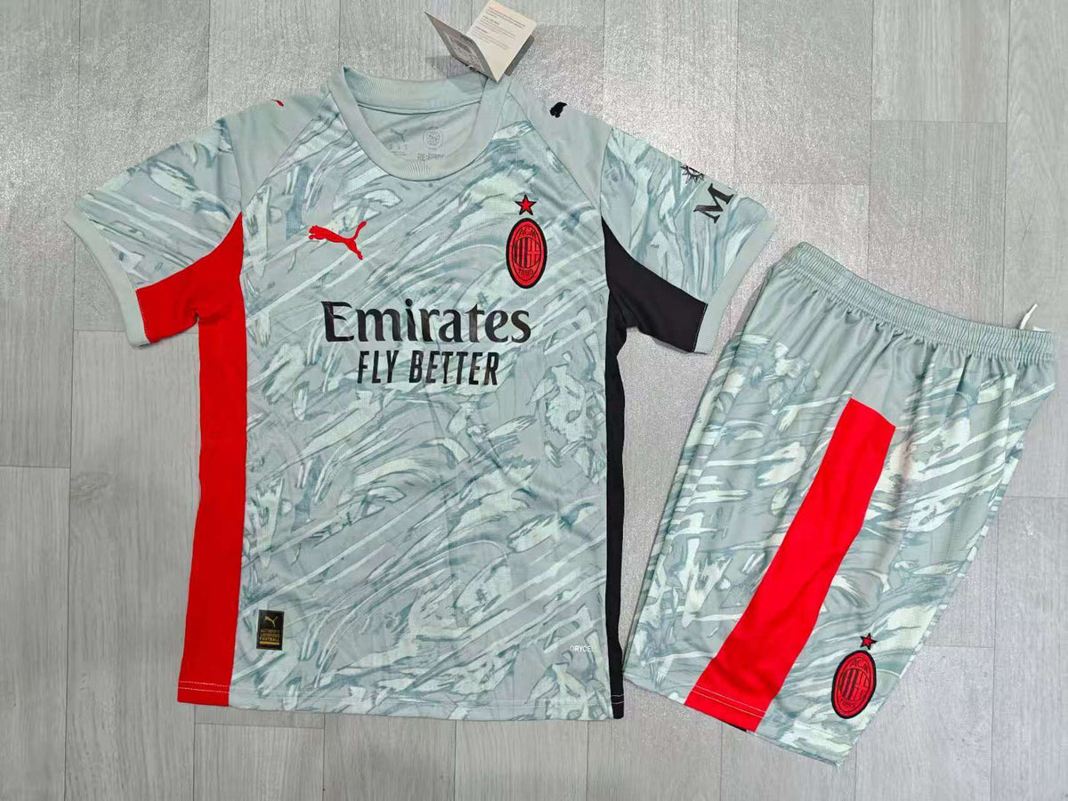KIDS AC Milan  GK Kit – Grey Marble Pattern