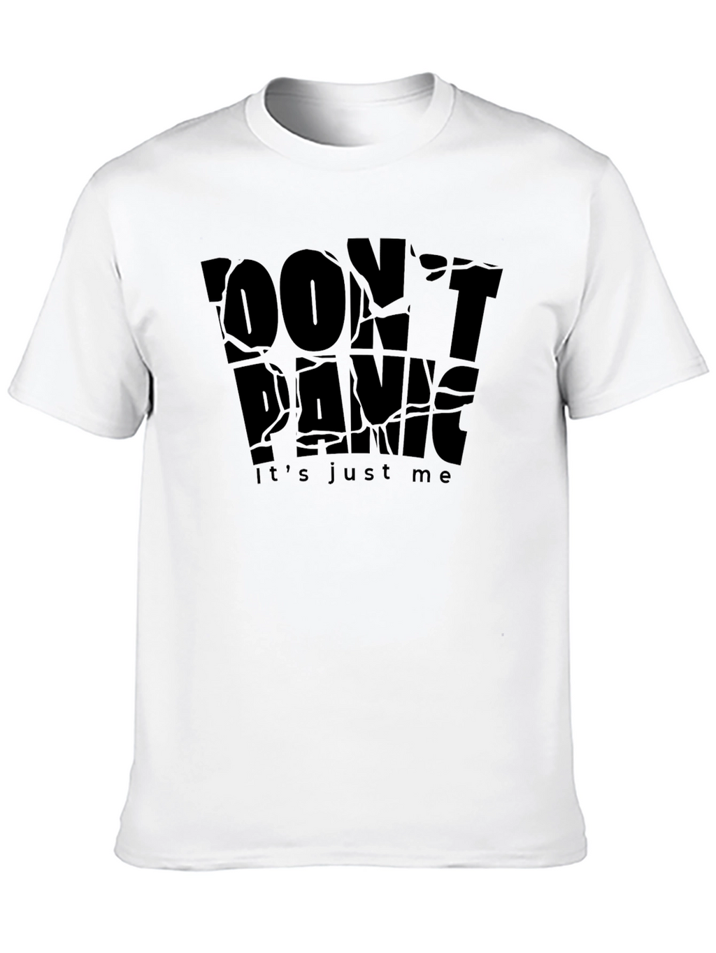 Dont Panic Graphic Black T-Shirt