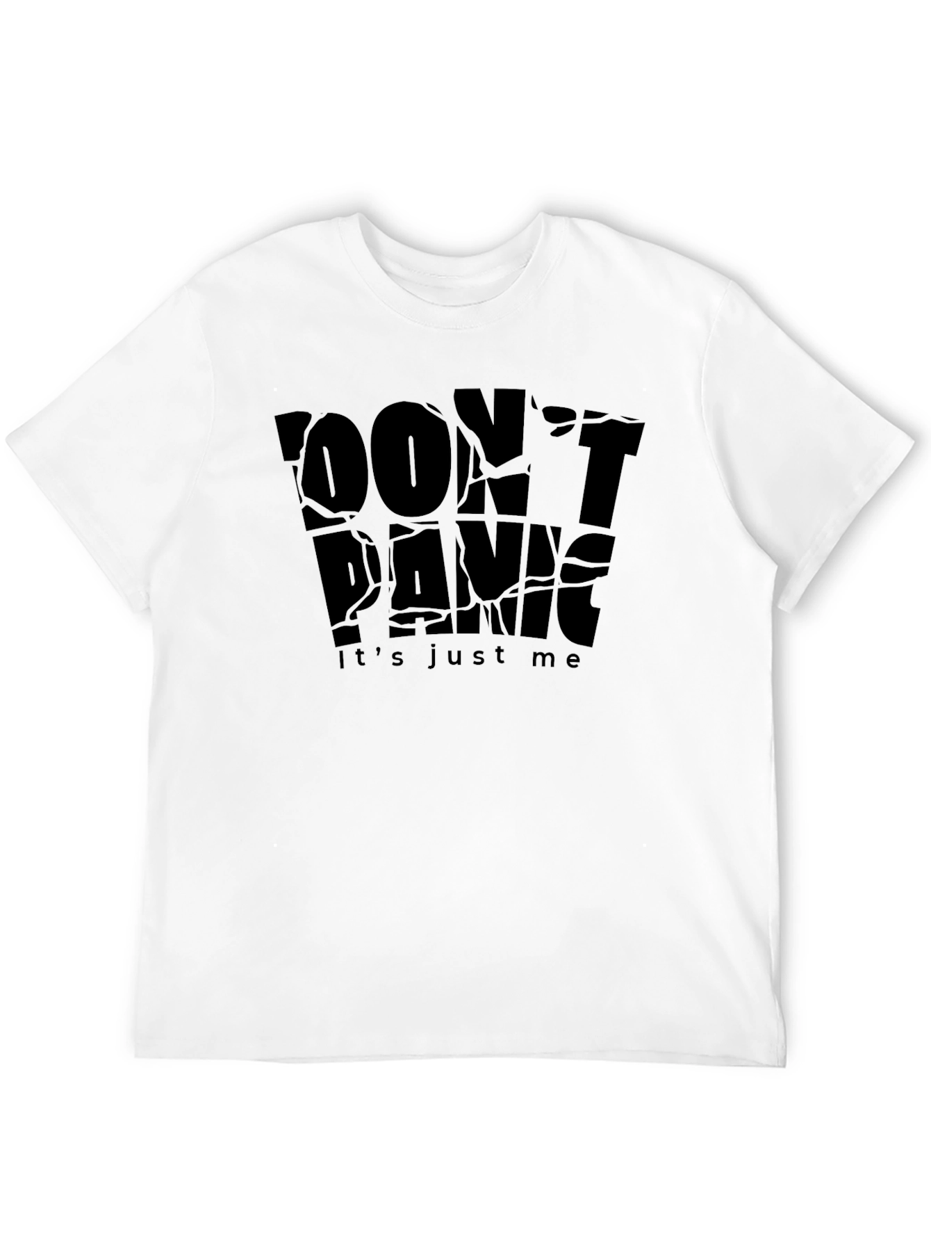 Dont Panic Graphic Black T-Shirt
