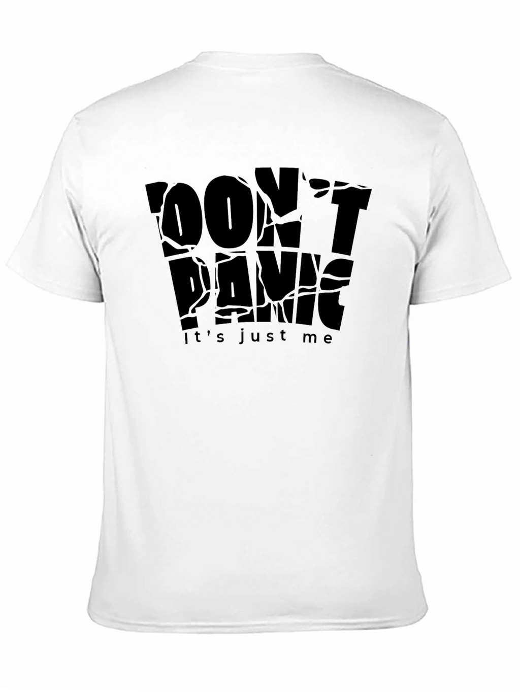 Dont Panic Graphic Black T-Shirt
