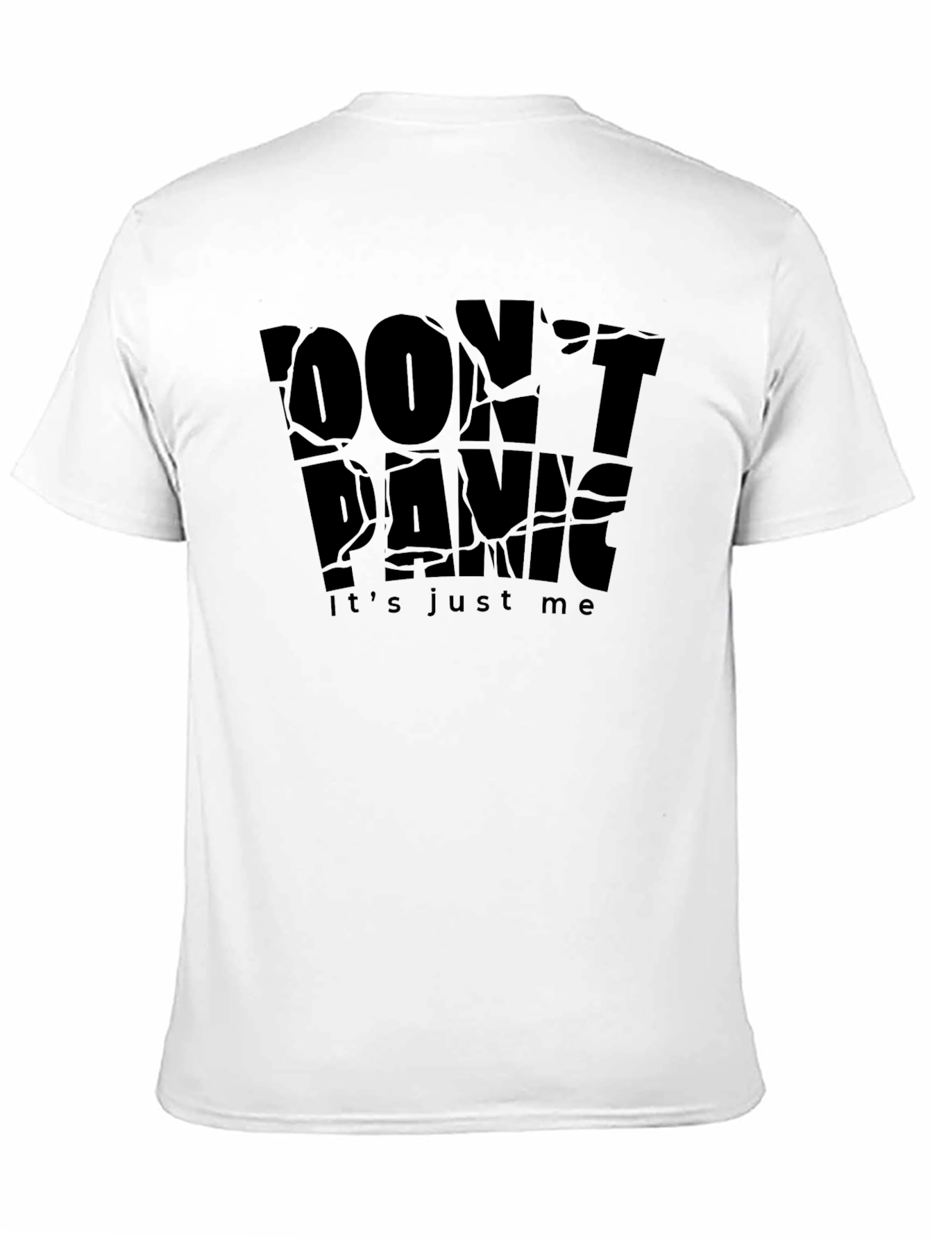 Dont Panic Graphic Black T-Shirt