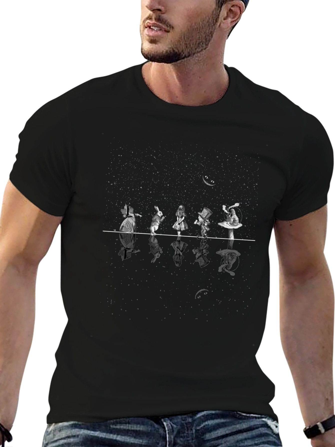 Alice in Wonderland Black T-Shirt
