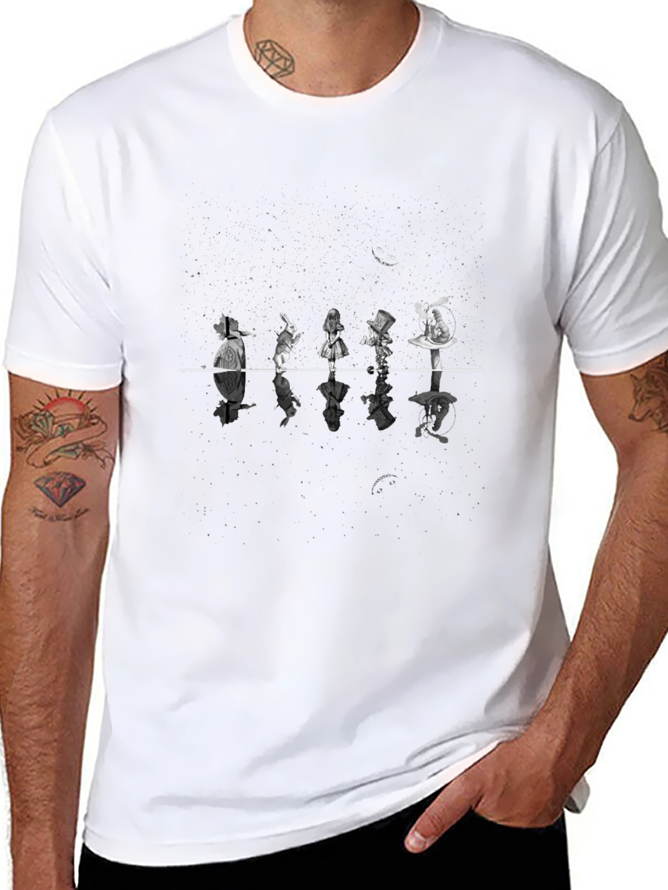 Alice in Wonderland Black T-Shirt