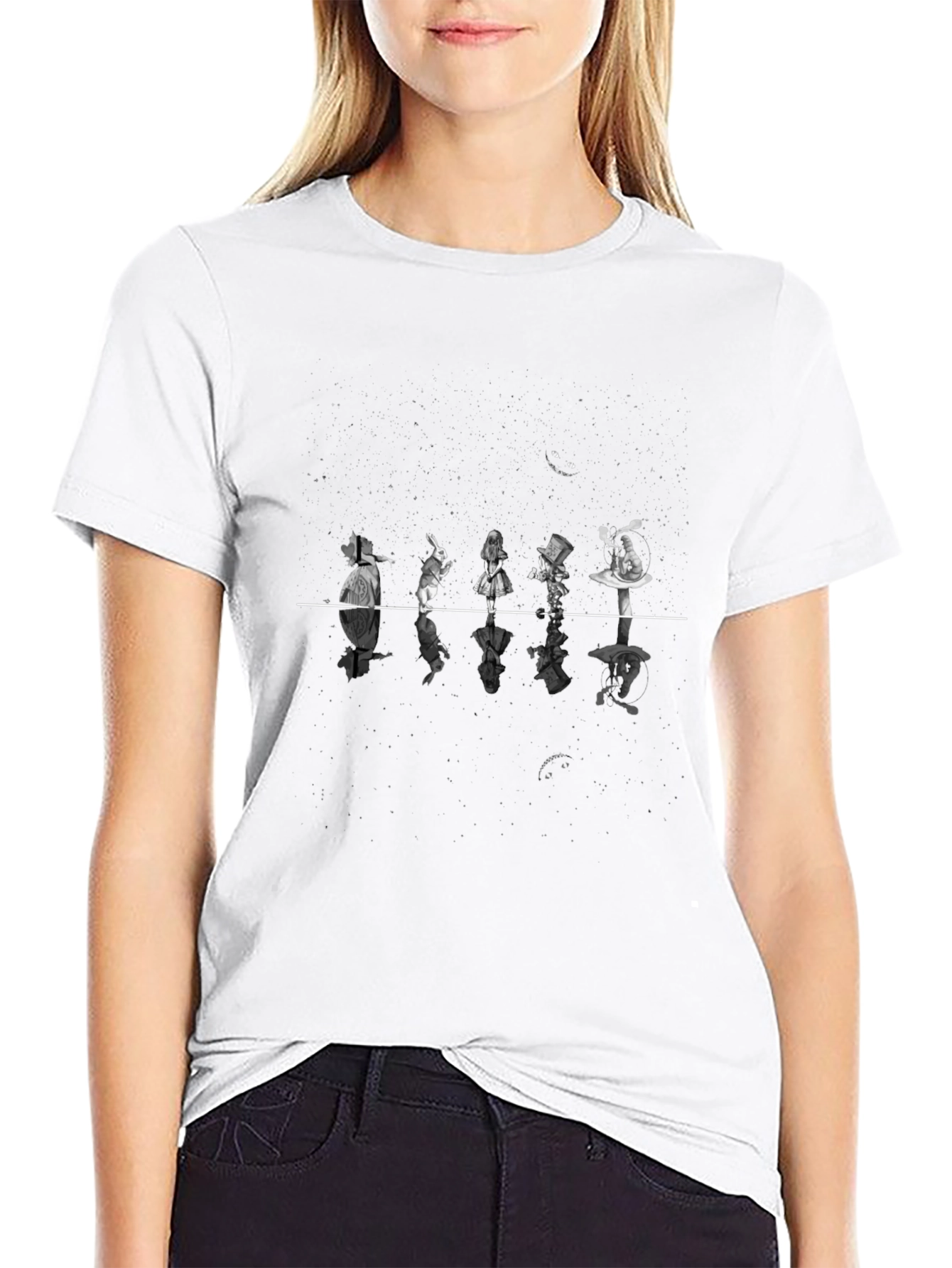 Alice in Wonderland Black T-Shirt