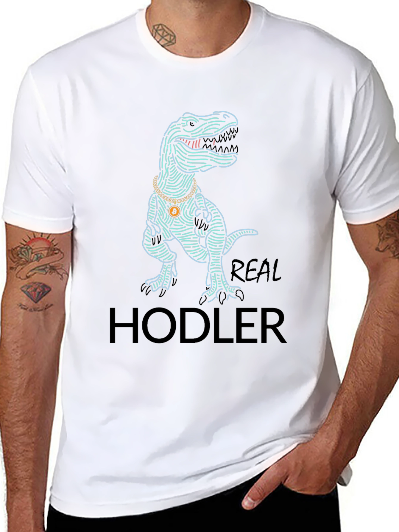 Dino HODLER T-Shirt - Crypto Style